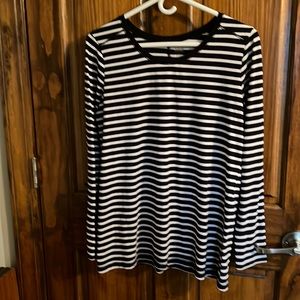 ANA Striped longer-length t-shirt